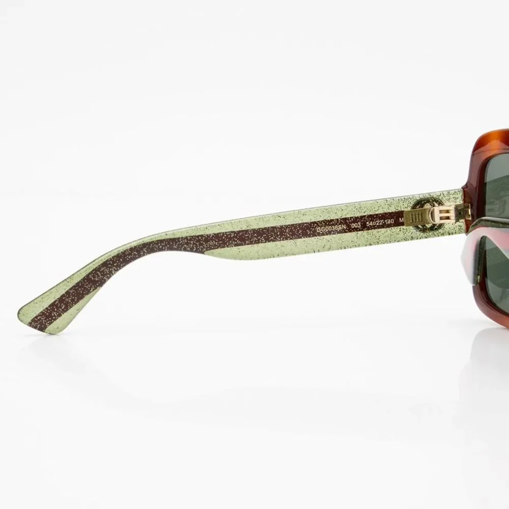 Gucci Glitter Web Interlocking G Square Sunglasses - Picture 4 of 5